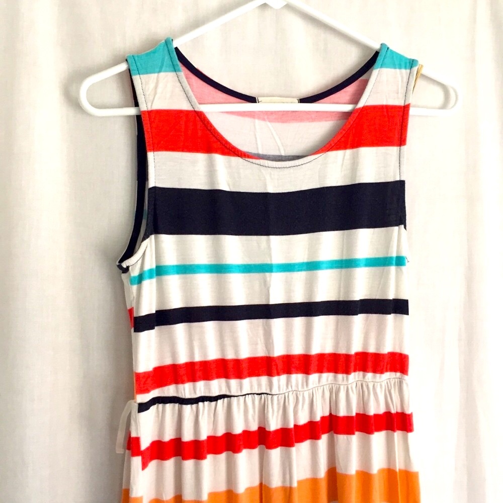 So Perla / Striped Maxi Summer Dress Size S